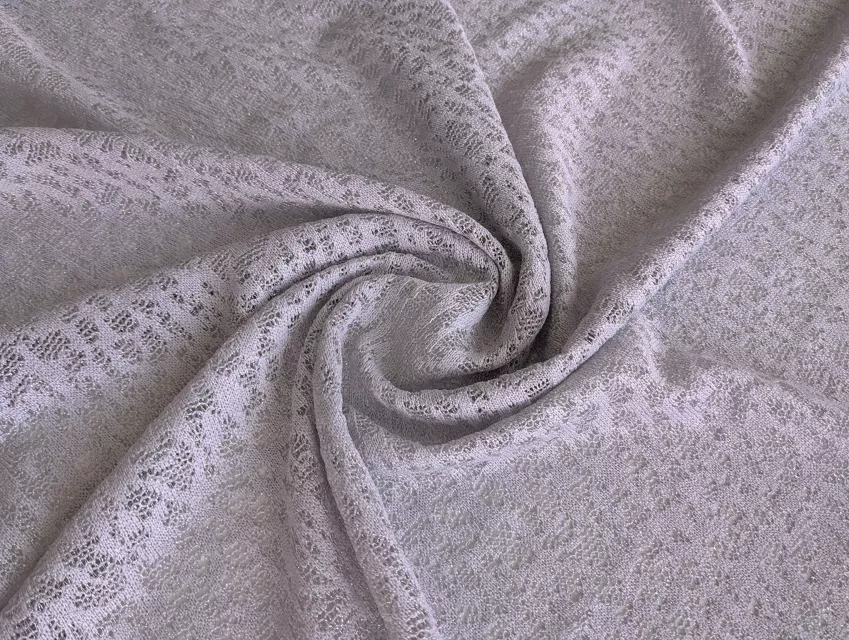 Трикотаж ажурный, лилово-серый (отрез 2,9 м) - фото 1 - интернет-магазин tkani-atlas.com.ua