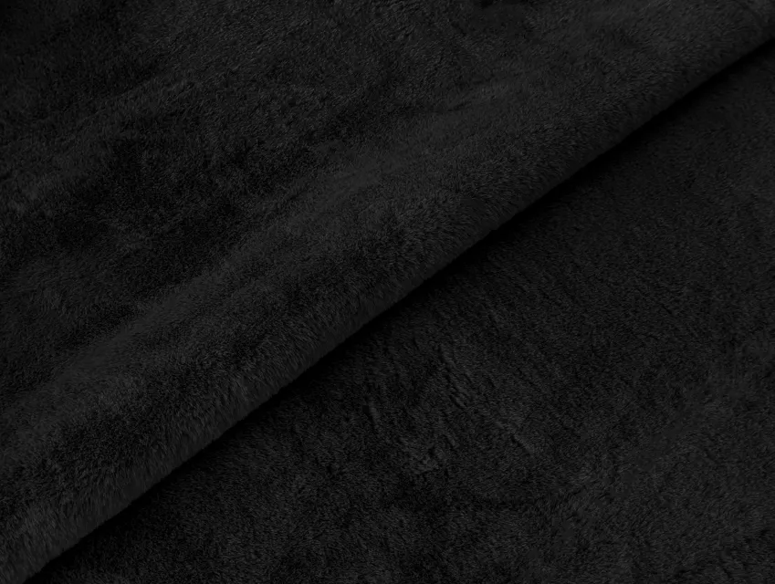 Искусственный эко мех, черный - фото 1 - интернет-магазин tkani-atlas.com.ua