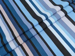 Американський креп малюнок смужка, синій - інтернет-магазин tkani-atlas.com.ua