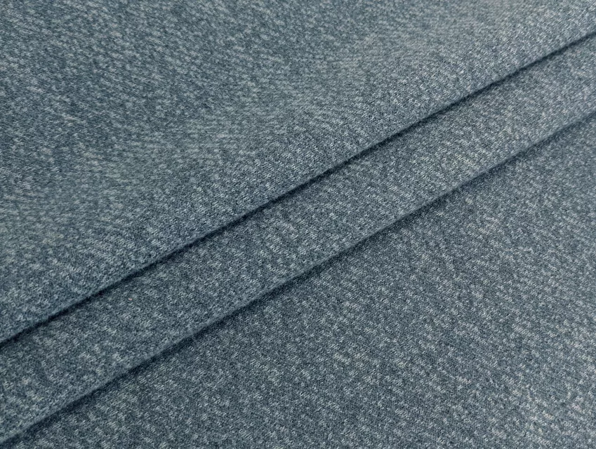 Трикотаж теплий Камилла діагональна смужка меланж, сіро-блакитний - фото 1 - інтернет-магазин tkani-atlas.com.ua