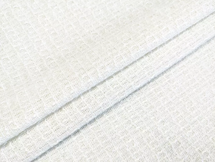 Шанель твід дрібна клітинка, молочний - фото 1 - інтернет-магазин tkani-atlas.com.ua