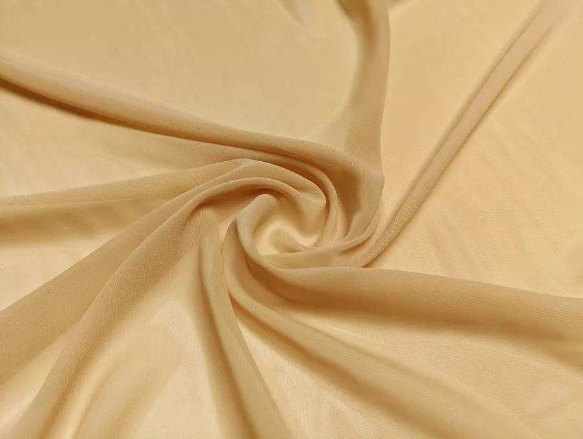 Шифон однотонний, бежевий - фото 1 - інтернет-магазин tkani-atlas.com.ua