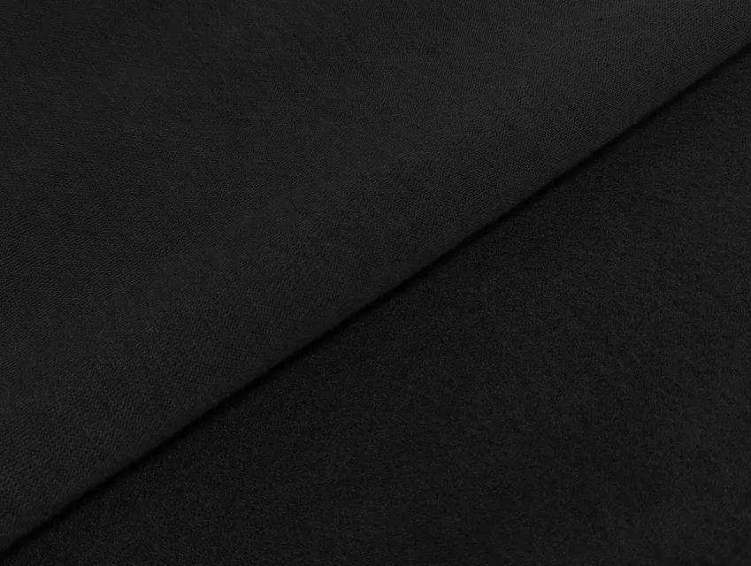Трикотаж на флісі, чорний - фото 1 - інтернет-магазин tkani-atlas.com.ua