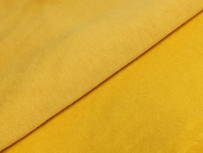 Трикотаж на флісі, жовтий - фото 1 - інтернет-магазин tkani-atlas.com.ua