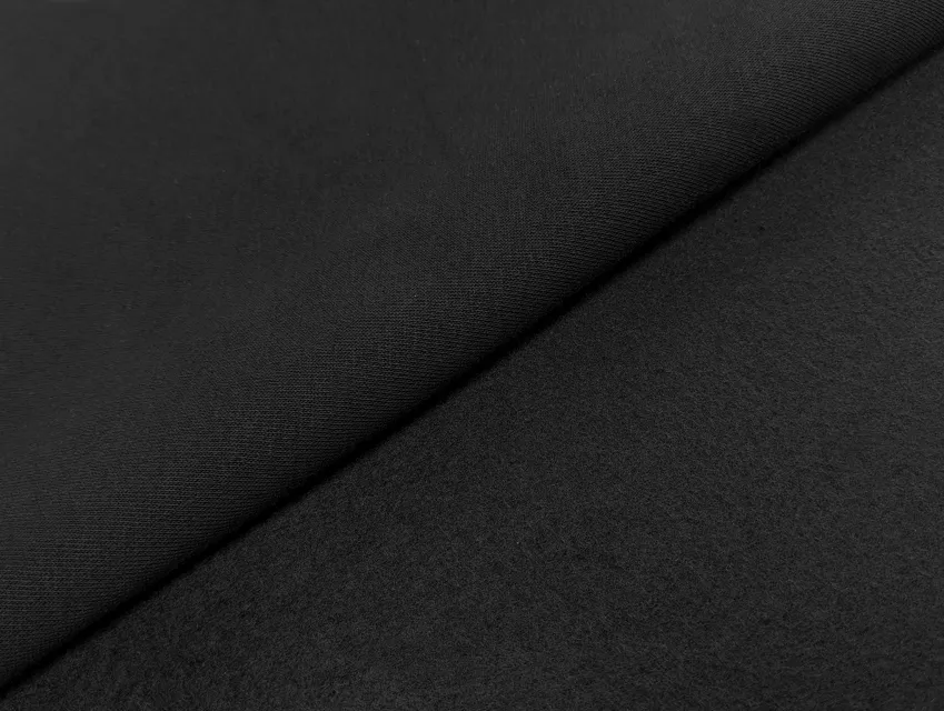 Трехнитка (тринитка) на флисе, черный - фото 1 - интернет-магазин tkani-atlas.com.ua