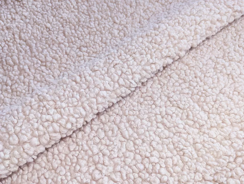 Хутро Тедді, пудровий рожевий - фото 1 - інтернет-магазин tkani-atlas.com.ua