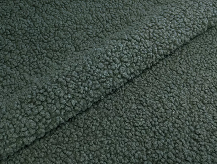 Хутро Тедді, сіро-зелений - фото 1 - інтернет-магазин tkani-atlas.com.ua