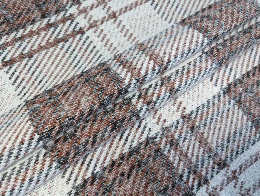 Лама малюнок велика клітинка, коричневий - фото 1 - інтернет-магазин tkani-atlas.com.ua