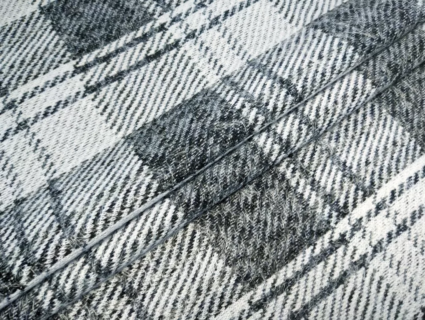 Лама малюнок велика клітинка, сірий - фото 1 - інтернет-магазин tkani-atlas.com.ua