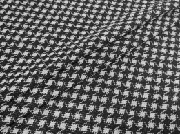 Трикотаж віскозний фігурна клітинка, чорний з сірим - інтернет-магазин tkani-atlas.com.ua