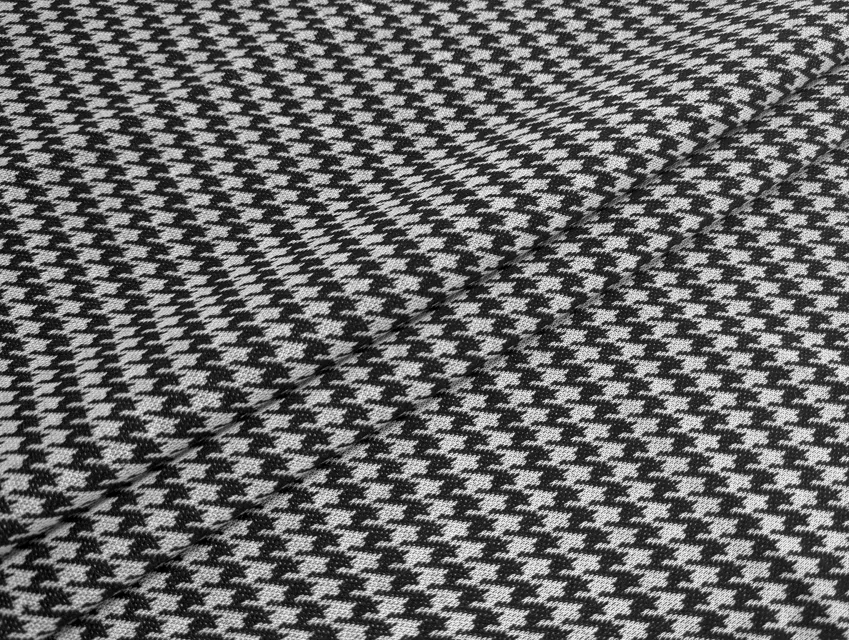 Трикотаж вискозный гусиная лапка 9 мм, черный с серым - фото 1 - интернет-магазин tkani-atlas.com.ua