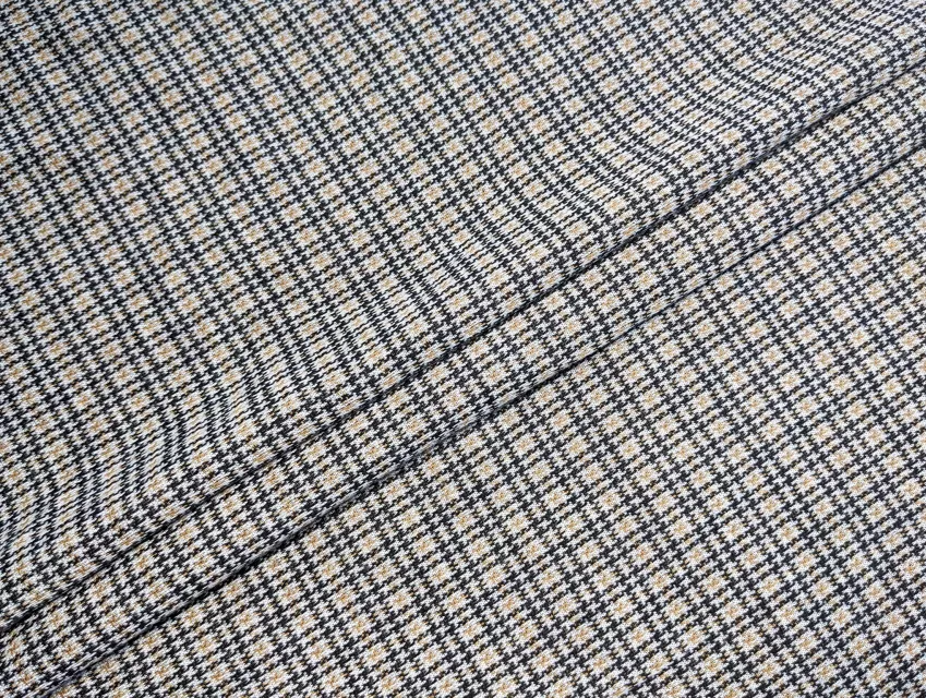 Трикотаж віскозний клітинка, пісочний з темно-сірим - фото 1 - інтернет-магазин tkani-atlas.com.ua