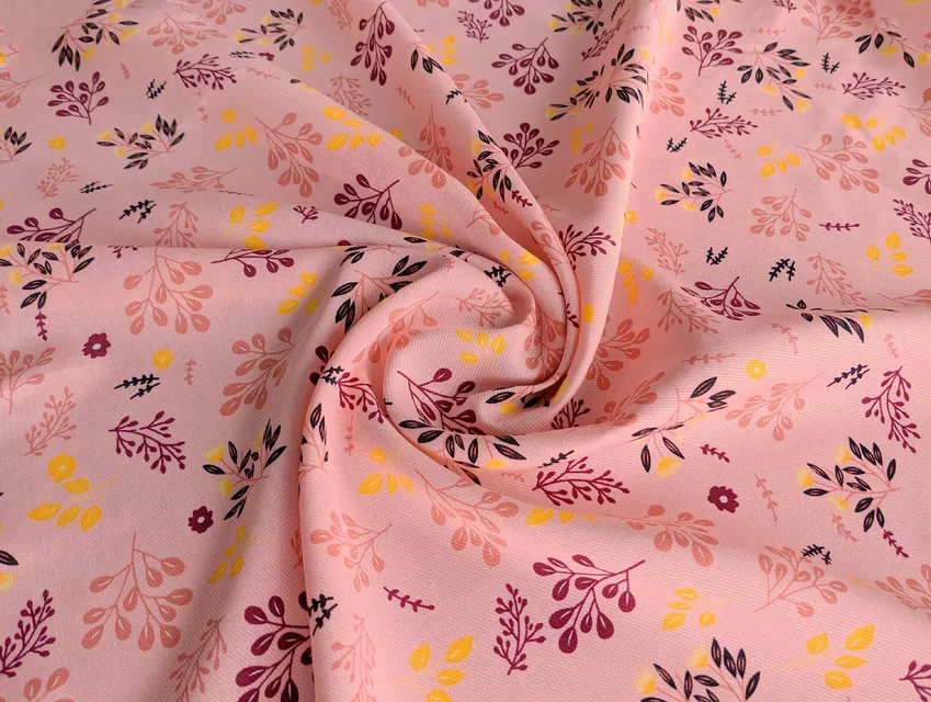 Штапель Бельмондо веточки, персиковый (отрез 1,1 м) - фото 1 - интернет-магазин tkani-atlas.com.ua