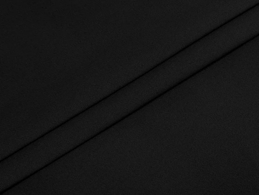 Коттон твил плотный однотонный, черный - фото 1 - интернет-магазин tkani-atlas.com.ua