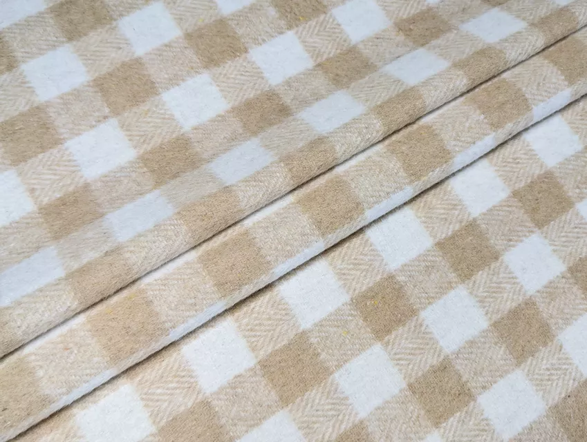 Костюмка Шенон клітинка 40 мм, бежевий - фото 1 - інтернет-магазин tkani-atlas.com.ua
