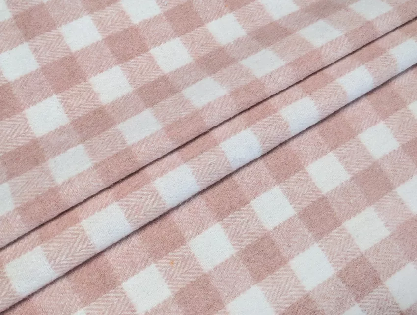 Костюмка Шенон клетка 40 мм, пудрово-персиковый - фото 1 - интернет-магазин tkani-atlas.com.ua