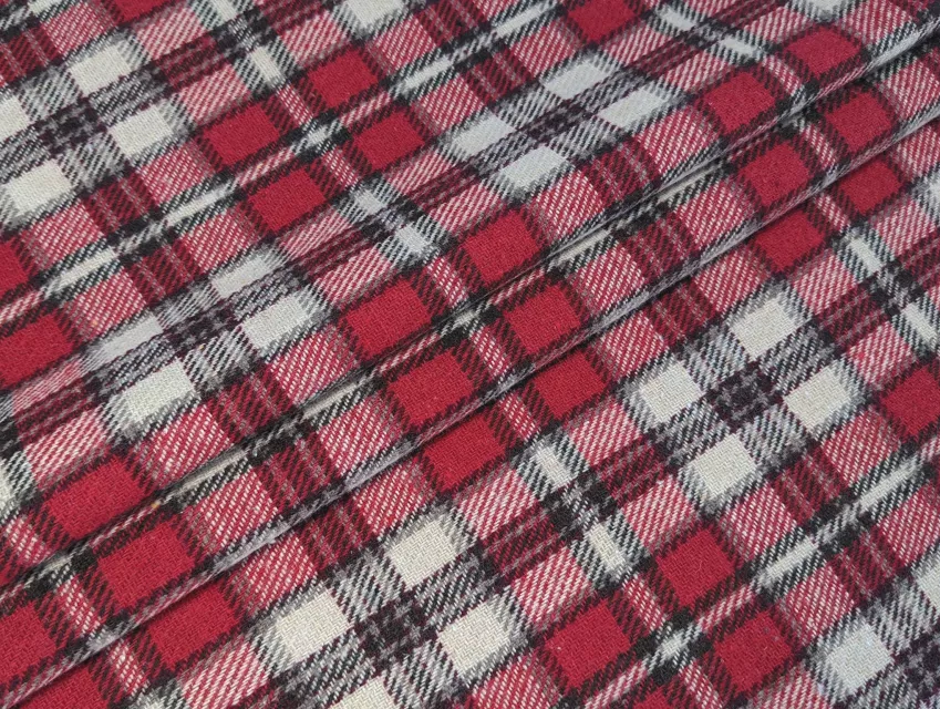 Костюмка Шенон клетка 110 мм, красный - фото 1 - интернет-магазин tkani-atlas.com.ua