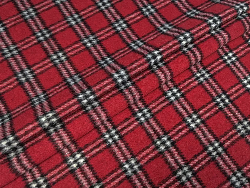 Костюмка Шенон клітина 35 мм, червоний - фото 1 - інтернет-магазин tkani-atlas.com.ua