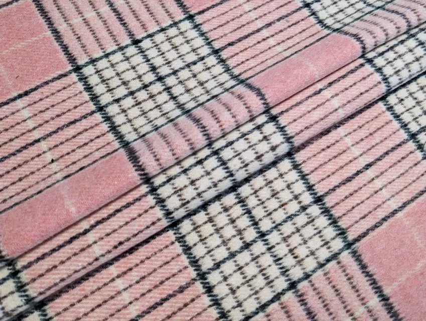 Костюмка Шенон клетка 150 мм, персиковый - фото 1 - интернет-магазин tkani-atlas.com.ua