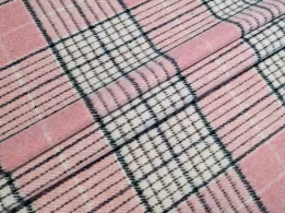 Костюмка Шенон клітина 150 мм, персиковий - інтернет-магазин tkani-atlas.com.ua