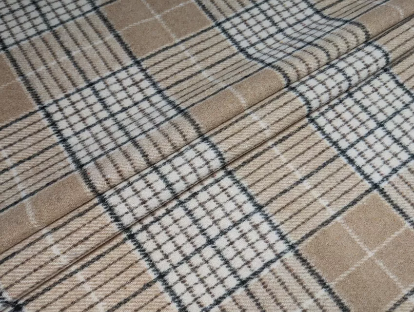 Костюмка Шенон клітина 150 мм, бежевий - фото 1 - інтернет-магазин tkani-atlas.com.ua