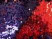 Пайетка перевертыш двухсторонняя, красный с синим (отрез 1 м) - интернет-магазин tkani-atlas.com.ua