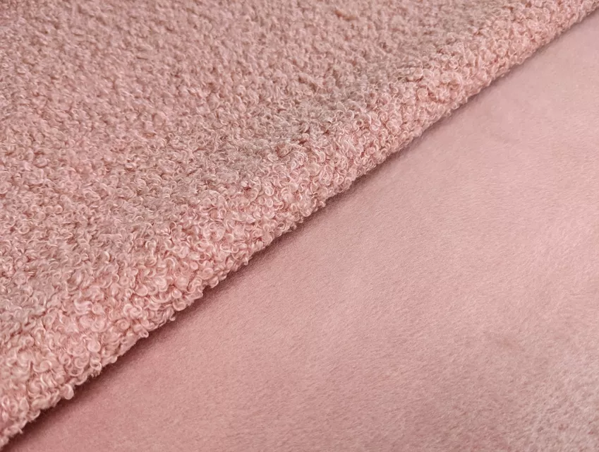 Тэдди на меху, розовый (отрез 0,5 м) - фото 1 - интернет-магазин tkani-atlas.com.ua