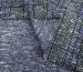 Трикотаж тёплый клетка с елочкой, серо-черный с синим - фото 3 - интернет-магазин tkani-atlas.com.ua