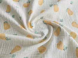 Муслін малюнок груша, кремовий - інтернет-магазин tkani-atlas.com.ua
