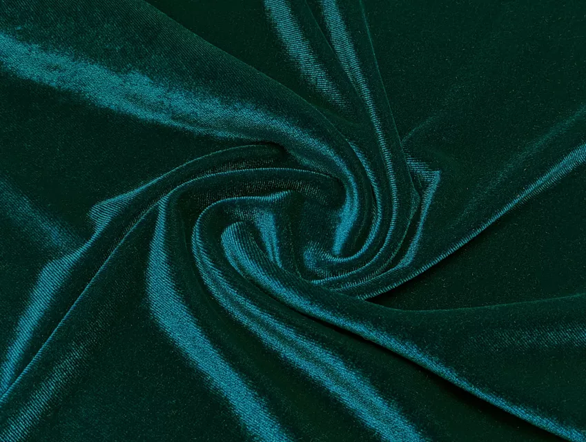 Оксамит стрейч Венеція, смарагдовий - фото 1 - інтернет-магазин tkani-atlas.com.ua
