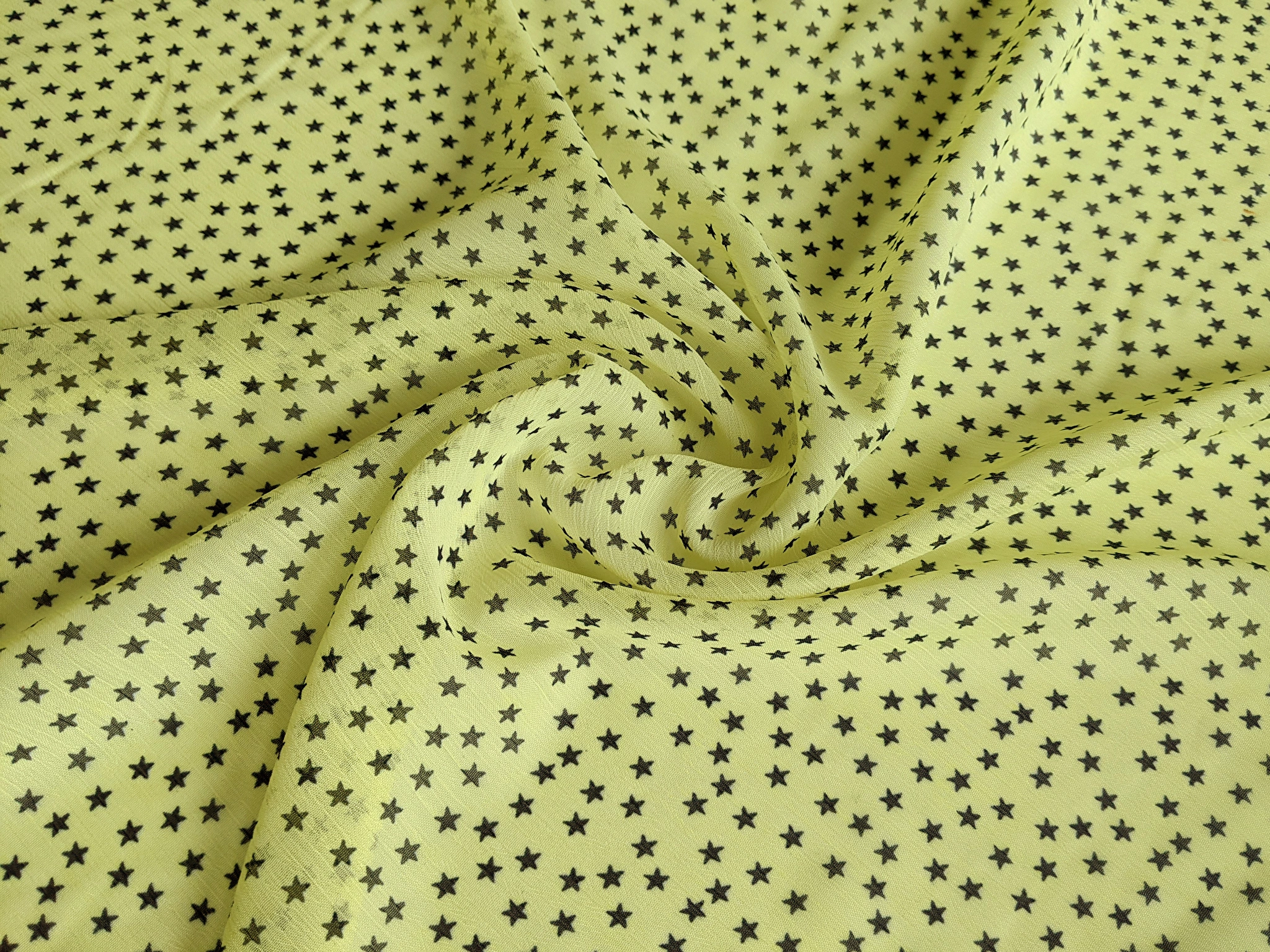 Шифон рисунок уценка (прокрас), желтый (отрез 0,9 м) — купить в ...