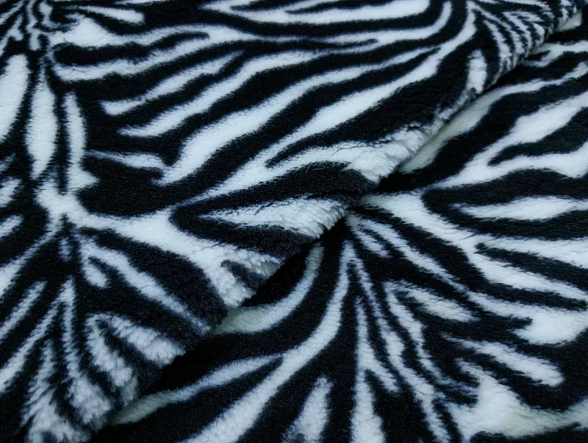 Мех зебра, черно-белый - фото 1 - интернет-магазин tkani-atlas.com.ua