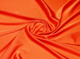 Шелк сатин однотонный, оранжевый (отрез 1,5 м) - интернет-магазин tkani-atlas.com.ua