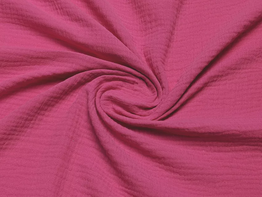 Муслін двошаровий однотонний, малиновий - фото 1 - інтернет-магазин tkani-atlas.com.ua