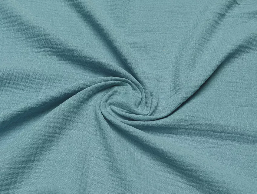 Муслін двошаровий, сіро-блакитний - фото 1 - інтернет-магазин tkani-atlas.com.ua