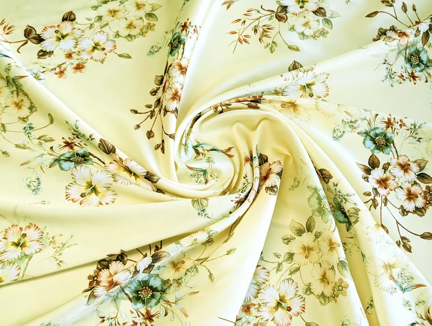 Шовк Армані плетіння ніжність, блідо-жовтий - фото 1 - інтернет-магазин tkani-atlas.com.ua