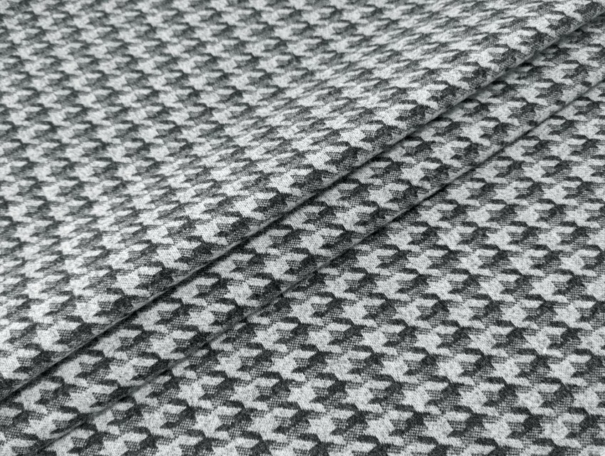 Трикотаж Камилла гусиная лапка 20 мм, серый - фото 1 - интернет-магазин tkani-atlas.com.ua