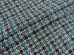 Шанель твід клітинка, бірюзовий з чорним - інтернет-магазин tkani-atlas.com.ua