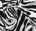 Американский креп рисунок зебра, черный с молочным - фото 2 - интернет-магазин tkani-atlas.com.ua