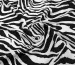 Американский креп рисунок зебра, черный с молочным - фото 1 - интернет-магазин tkani-atlas.com.ua