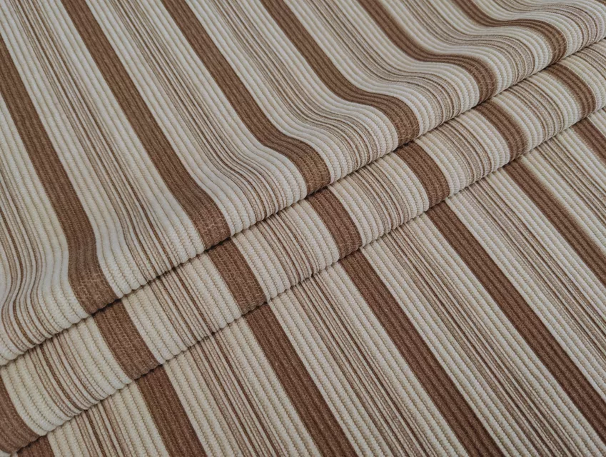 Вельвет стрейч смужка, бежево-коричневий - фото 1 - інтернет-магазин tkani-atlas.com.ua