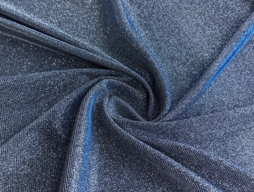 Трикотаж диско хамелеон, срібло із синім - фото 1 - інтернет-магазин tkani-atlas.com.ua