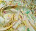 Шелк вискоза цветочные узоры, лимонный с салатовым - фото 2 - интернет-магазин tkani-atlas.com.ua