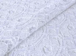 Гипюр натуральный корд волшебное плетение, белый (отрез 2,3 м) - интернет-магазин tkani-atlas.com.ua