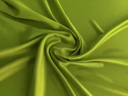 Шелк сатин, горчично-зеленый (отрез 1,2 м) - интернет-магазин tkani-atlas.com.ua