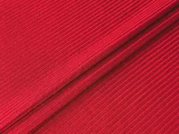 Трикотаж рубчик 3 мм, красный (отрез 1,5 м) - интернет-магазин tkani-atlas.com.ua