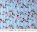 Котон квіти на смужці, молочний з блакитним - фото 4 - інтернет-магазин tkani-atlas.com.ua