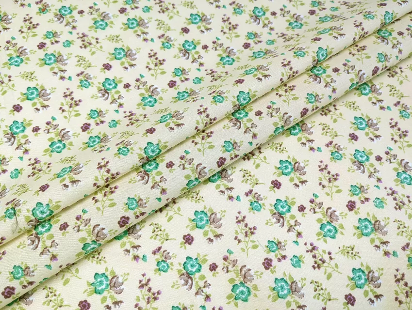 Котон галявинка, бежевий - фото 1 - інтернет-магазин tkani-atlas.com.ua