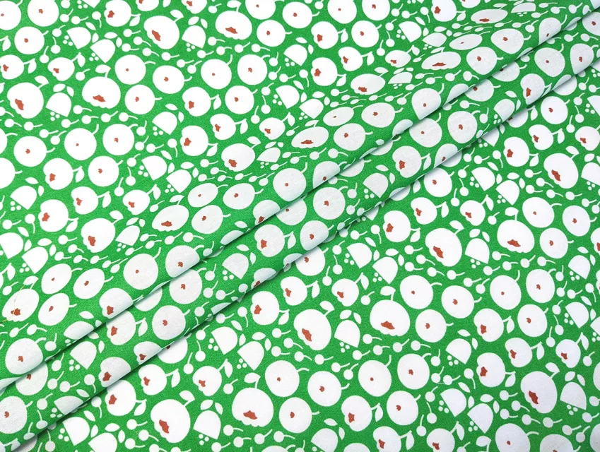 Котон тюльпани, яскравий зелений - фото 1 - інтернет-магазин tkani-atlas.com.ua