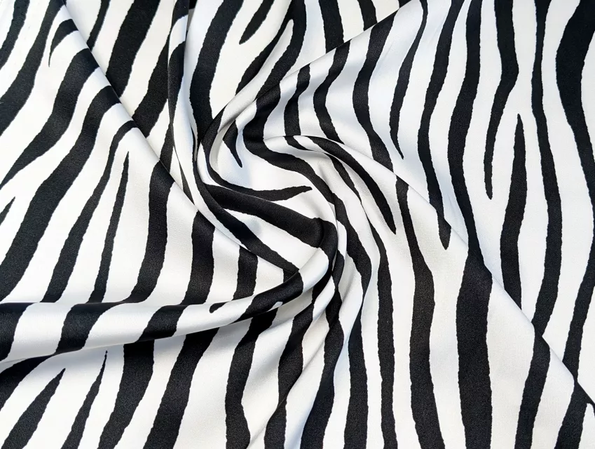 Шелк Армани зебра, черно-белый - фото 1 - интернет-магазин tkani-atlas.com.ua
